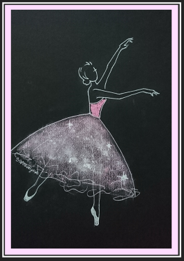 Ballet #2. Original pastel drawing, 21x29 cm